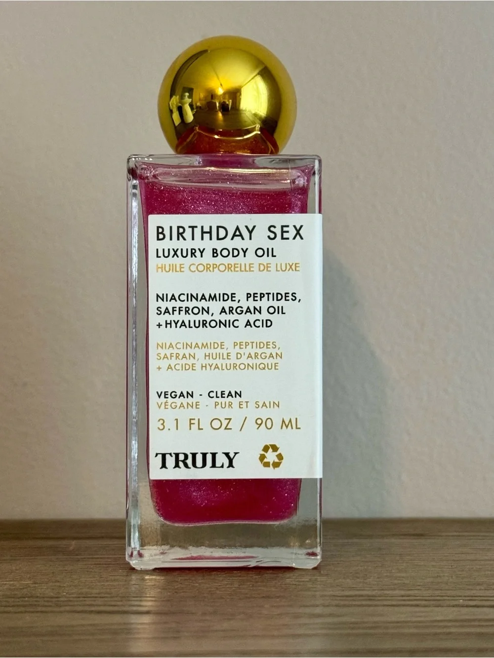 TRULY Birthday Sex Luxury Body Oil - Pink with Gold Cap